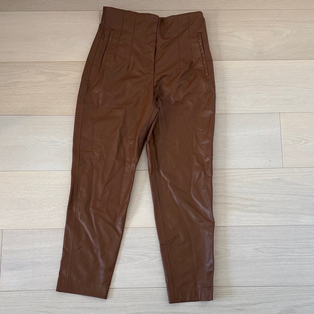 Zara Women’s Brown High Rise Leggings - Brown High Rise Pants - Size Medium